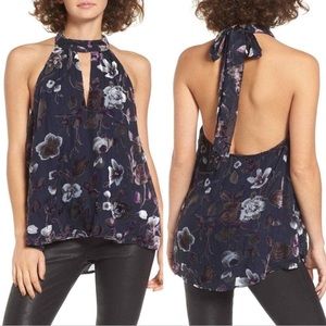 Astr the Label Burnout Velvet Halter XS